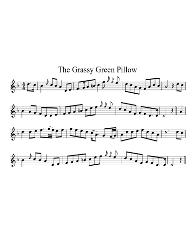 The Grassy Green Pillow sheet music preview
