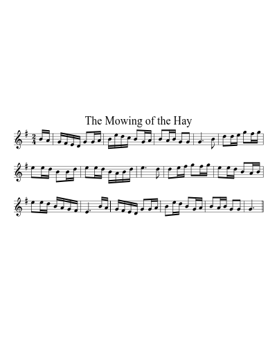 The Mowing of the Hay sheet music preview