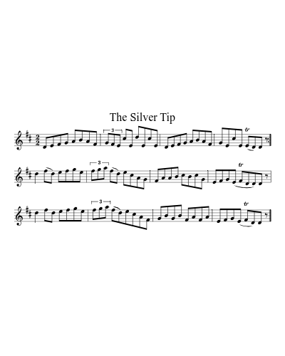 The silver tip (Version 3) sheet music preview