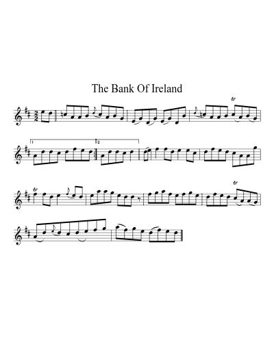 The Bank of Ireland (Version 4) sheet music preview