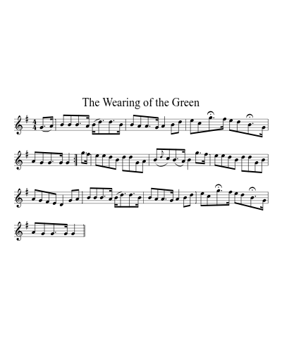 The Wearing of the Green sheet music preview