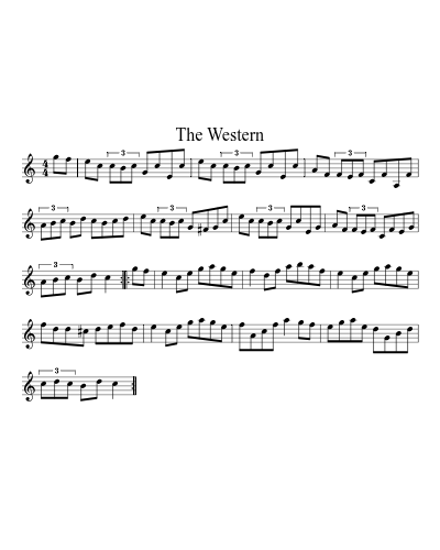 The Western (Version 2) sheet music preview