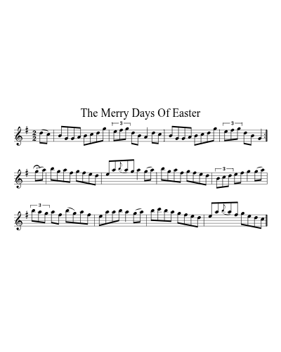 The Merry Days of Easter (Version 2) sheet music preview