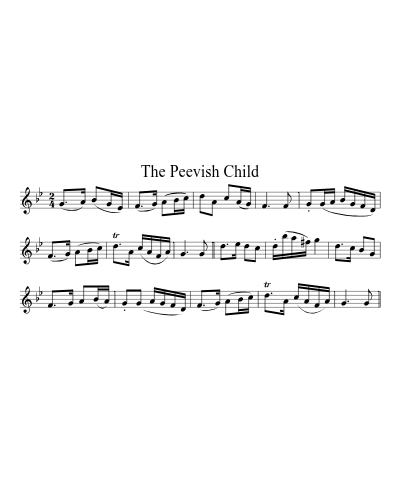 The Peevish Child sheet music preview