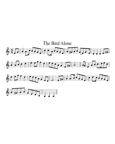 The Bird Alone sheet music preview