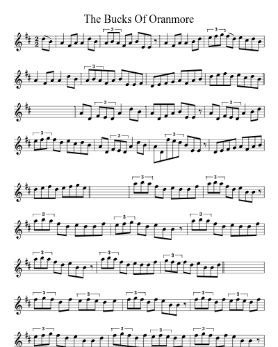 The Bucks Of Oranmore (Version 4) sheet music preview